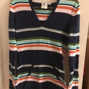 Striped Roxy Hooded Sweatshirt